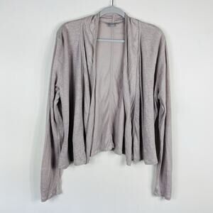 Pure Collection Cardigan Women's 18 Beige 100% Linen Topper Sweater